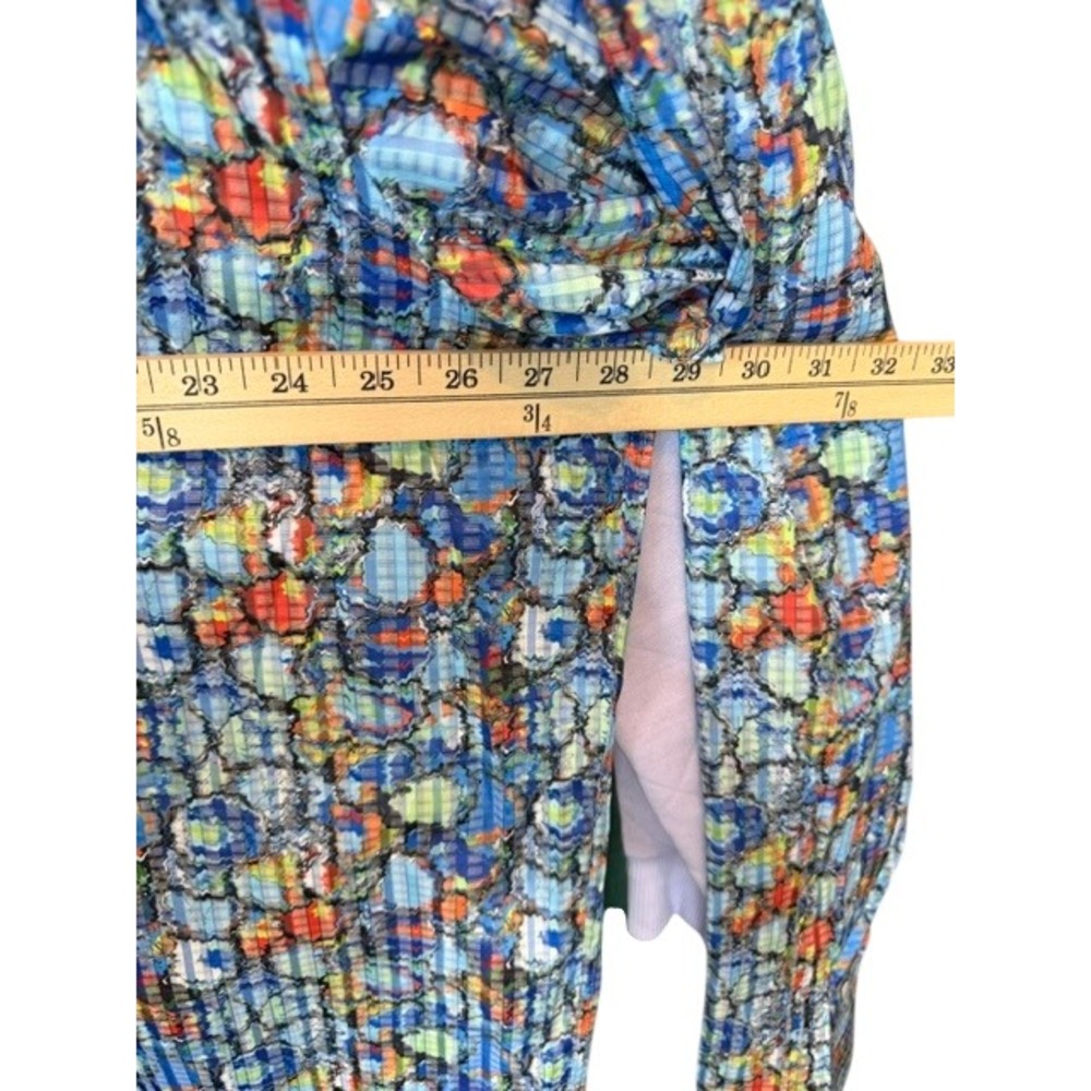 Luchiano Visconti Black Label Shirt 2XLT NWT Big Tall Abstract Blue Button Up - Picture 7 of 8